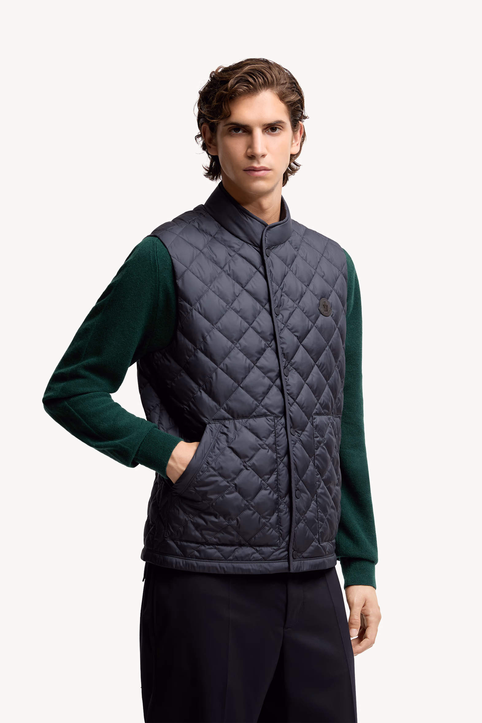 Lycope Diamond-Quilted Down Vest Men Blue Moncler 3